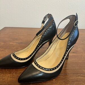 LVKIMI Black Studded High Heels Size 7.5